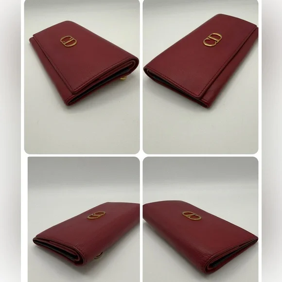 Vintage Christian Dior Double Flap Long Wallet with Unbranded Chain - Picture 6 of 17